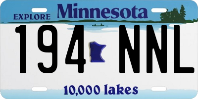 MN license plate 194NNL