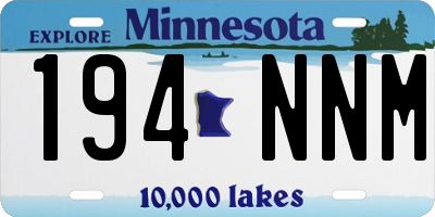 MN license plate 194NNM