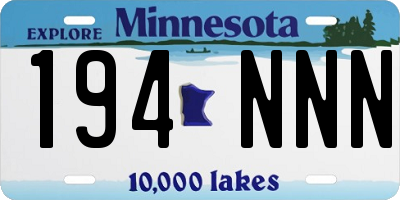 MN license plate 194NNN