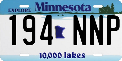 MN license plate 194NNP