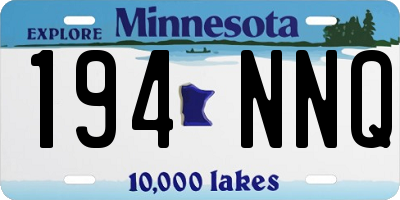 MN license plate 194NNQ