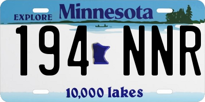 MN license plate 194NNR