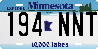 MN license plate 194NNT