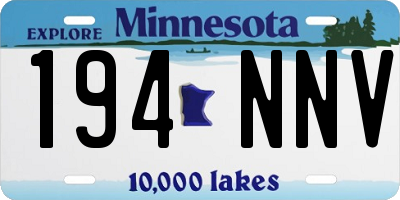 MN license plate 194NNV