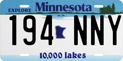 MN license plate 194NNY