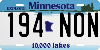 MN license plate 194NON