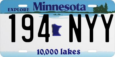 MN license plate 194NYY