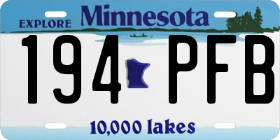 MN license plate 194PFB
