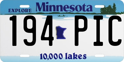 MN license plate 194PIC