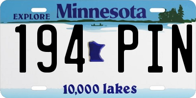 MN license plate 194PIN
