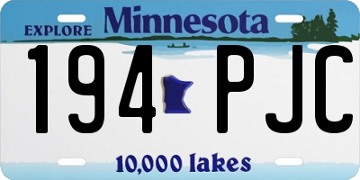 MN license plate 194PJC
