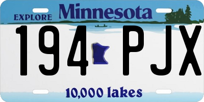 MN license plate 194PJX