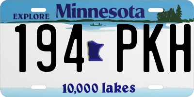 MN license plate 194PKH