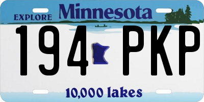 MN license plate 194PKP
