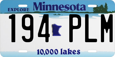 MN license plate 194PLM