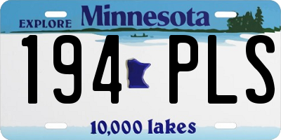 MN license plate 194PLS