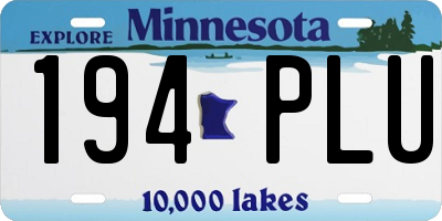 MN license plate 194PLU