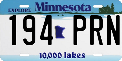 MN license plate 194PRN