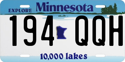 MN license plate 194QQH