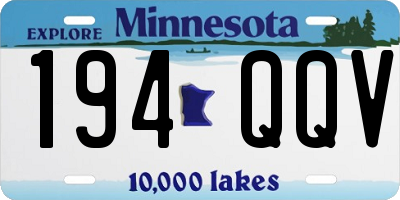 MN license plate 194QQV