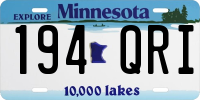 MN license plate 194QRI