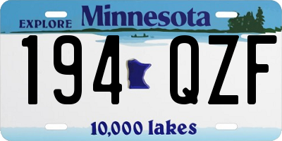 MN license plate 194QZF