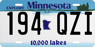 MN license plate 194QZI