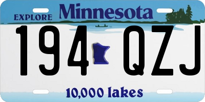 MN license plate 194QZJ