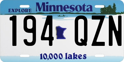 MN license plate 194QZN