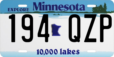 MN license plate 194QZP
