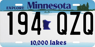 MN license plate 194QZQ