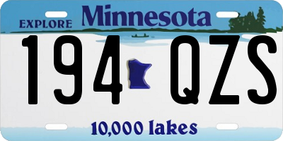 MN license plate 194QZS