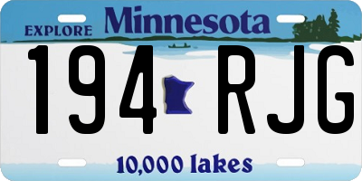 MN license plate 194RJG