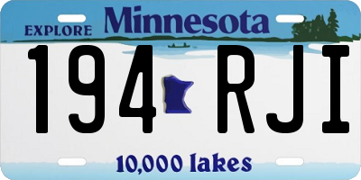 MN license plate 194RJI