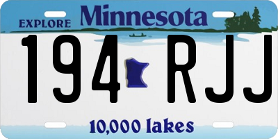 MN license plate 194RJJ