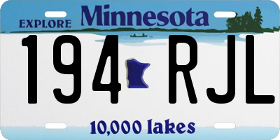 MN license plate 194RJL
