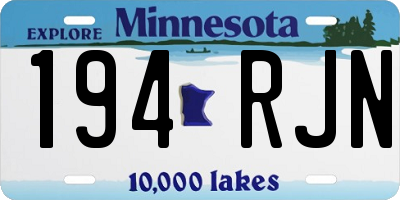 MN license plate 194RJN
