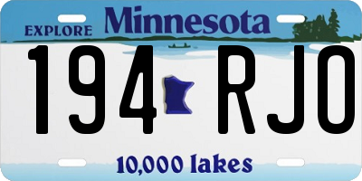 MN license plate 194RJO