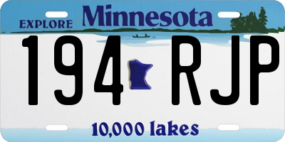 MN license plate 194RJP