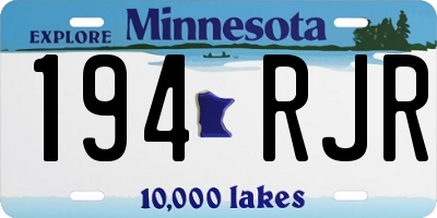 MN license plate 194RJR