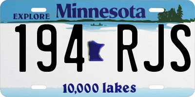 MN license plate 194RJS