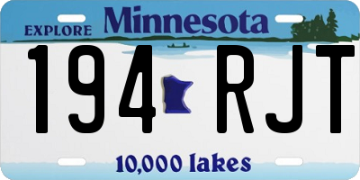 MN license plate 194RJT