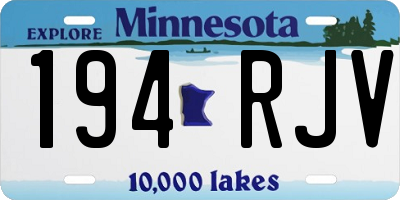 MN license plate 194RJV