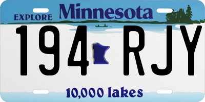 MN license plate 194RJY