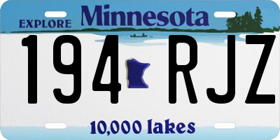 MN license plate 194RJZ