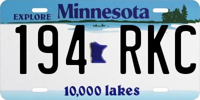 MN license plate 194RKC