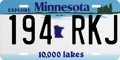 MN license plate 194RKJ
