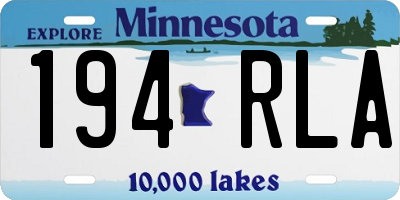 MN license plate 194RLA