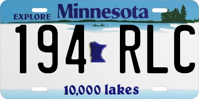 MN license plate 194RLC