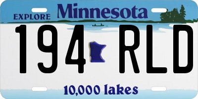 MN license plate 194RLD